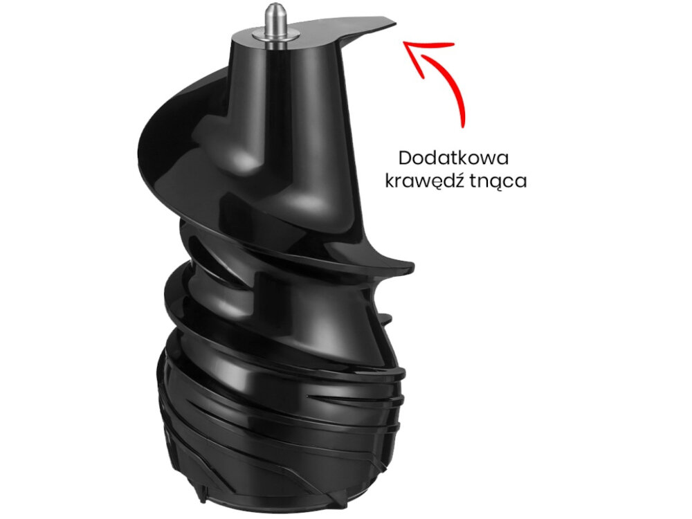 Wyciskarka wolnoobrotowa 4SWISS BM 202 x JJ Czarny efektywna praca funkcjonalny walek slimakowy ulepszona wersja szybciej dokladniej wyciskac sok