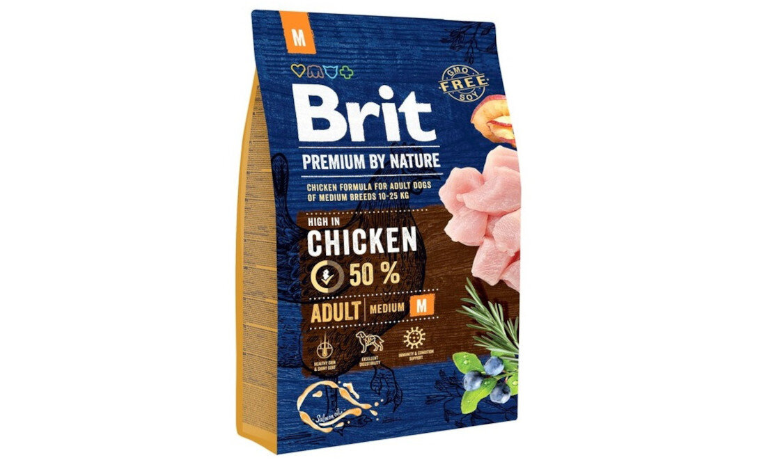 Karma dla psa BRIT Premium By Nature Medium Kurczak 3 kg