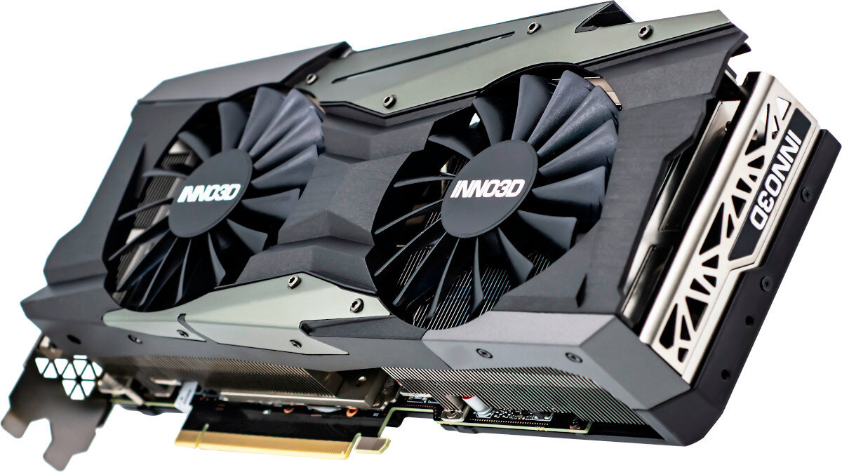 Karta graficzna INNO3D GeForce RTX 3080 TWIN X2 OC 10GB efektywne chlodzenie