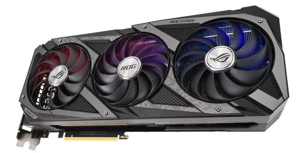 Karta graficzna ASUS GeForce RTX 3090 Rog Strix 24GB - siła wiatru układ chłodzenia trzy wiatraki Axial-Tech odpowiednie chłodzenie