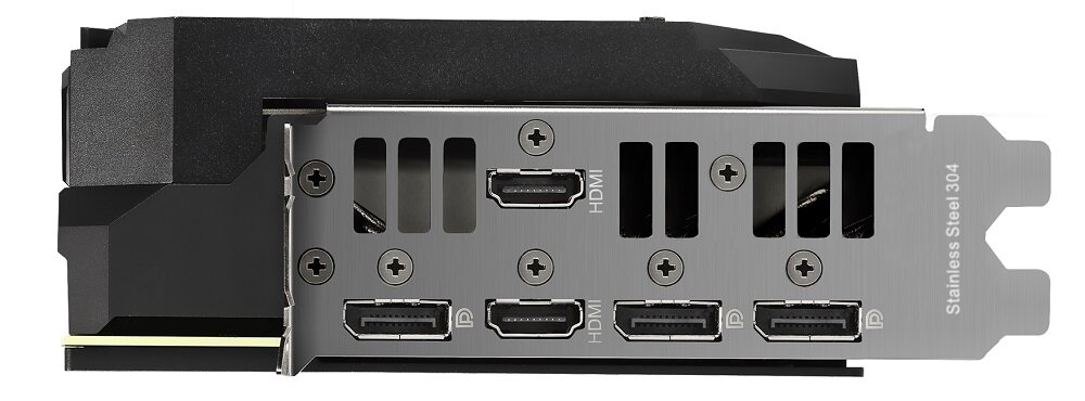 Karta graficzna ASUS GeForce RTX 3090 Rog Strix 24GB - dostępne złącza 3 porty Display Port HDMI praca na kilku monitorach