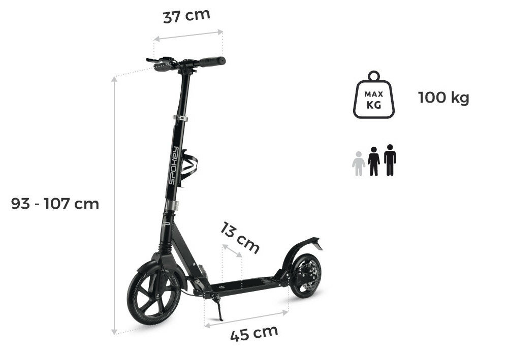 Hulajnoga SPOKEY Artifact alternatywny środek transportu z aluminium lekka wytrzymała
