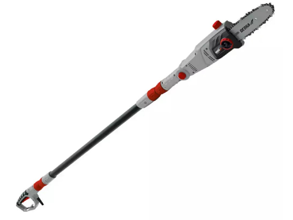 Piła elektryczna DEDRA DED8699 funkcjonalna trwala efektywne narzedzie do ciecia galezi w ogrodzie czy sadzie technologia automatycznego smarowania lancucha zbiornik pojemnosc 75 ml
