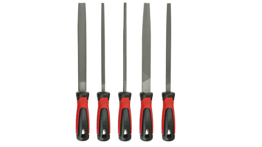 DEDRA-06C007 zestaw pilnik płaski półokrągły trójkątny kwadratowy okrągły wysoka jakość sral rączka materiał dwukomponentowy