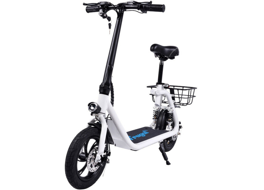 Hulajnoga elektryczna FRUGAL Spirit Bialy zasieg silnik czas ladowania bateria