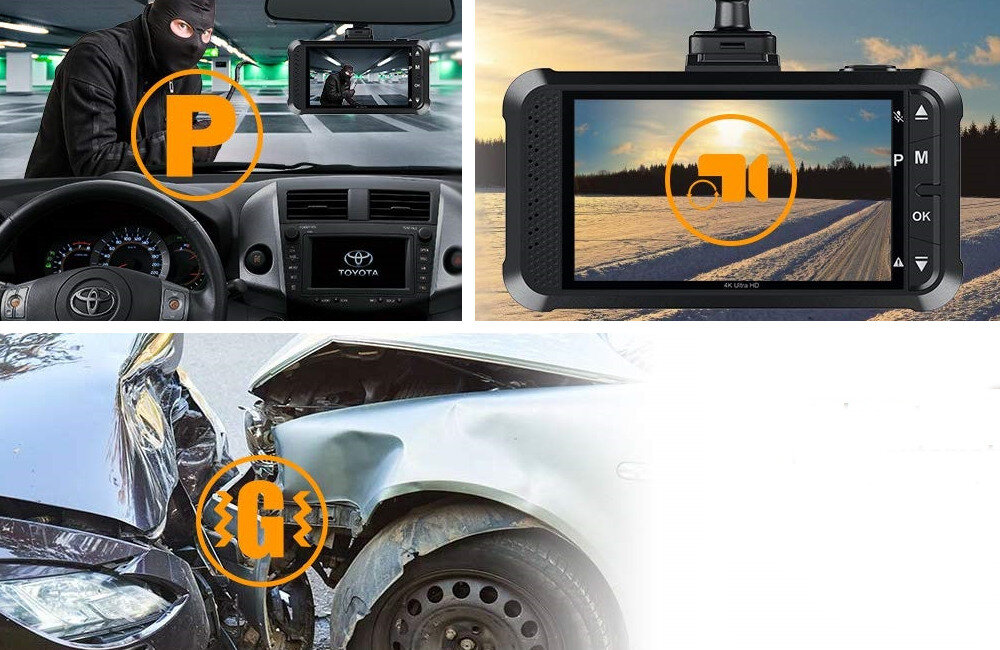 WIDEOREJESTRATOR VANTRUE X4 4K detektor ruchu czujnik g-sensor mikrofon