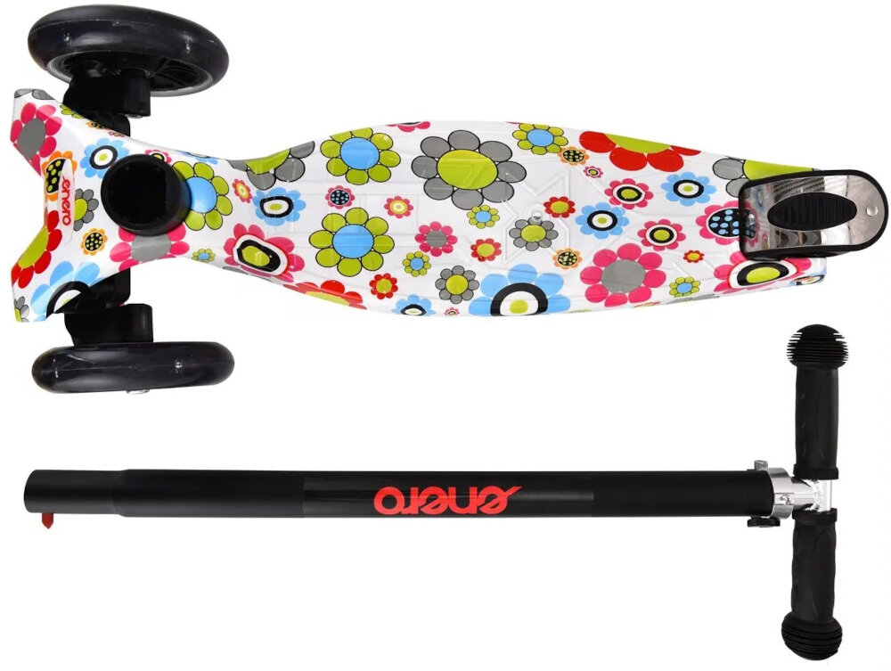 Hulajnoga Enero Maxi Flowers system składania kompaktowa konstrukcja lekkość waga