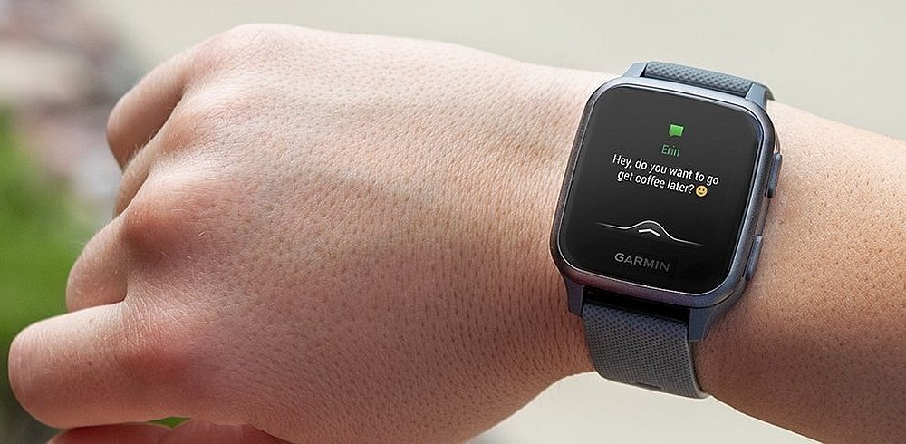 Zegarek sportowy GARMIN Venu Sq smartfon powiadomienia smsy aplikacje tarcze
