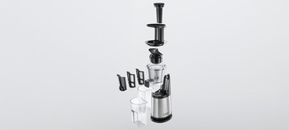 Wyciskarka wolnoobrotowa RUSSELL HOBBS 25170-56  zdjęcie lifestyle zestaw akcesoria komplet wyposazenie