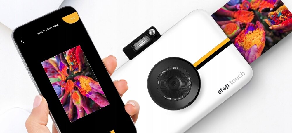 Aparat KODAK Step Touch rozdzielczość drukowanie zdjęcia wkłądy naklejki papier obiektyw bateria ekran