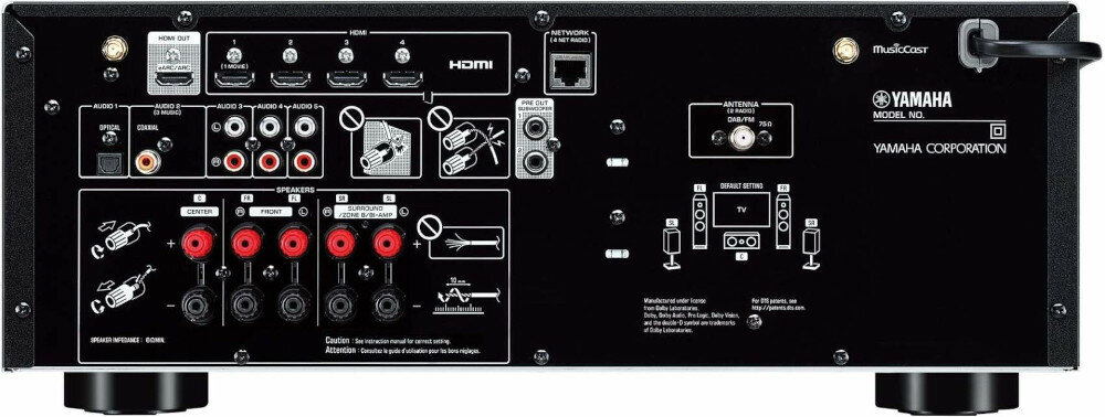 Amplituner YAMAHA MusicCast RX-V4ABL  - eARC