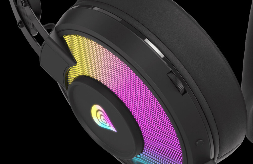 Słuchawki GENESIS <span>Neon 600 RGB</span> przetworniki design podświetlenie RGB łączność przewodowa mikrofon wysięgnik wypełnienie pałąk regulacja