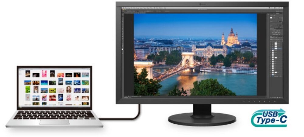 Monitor EIZO ColorEdge CS2731 Obszerna przestrzeń robocza Precyzyjne zarządzanie kolorem