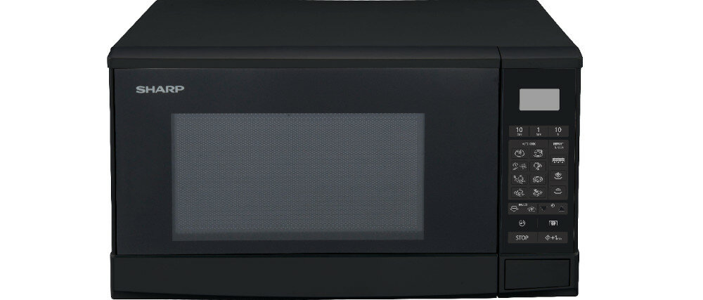 Kuchenka mikrofalowa SHARP R270B front ogólny wygląd funkcje szerokość sterowanie elektroniczne