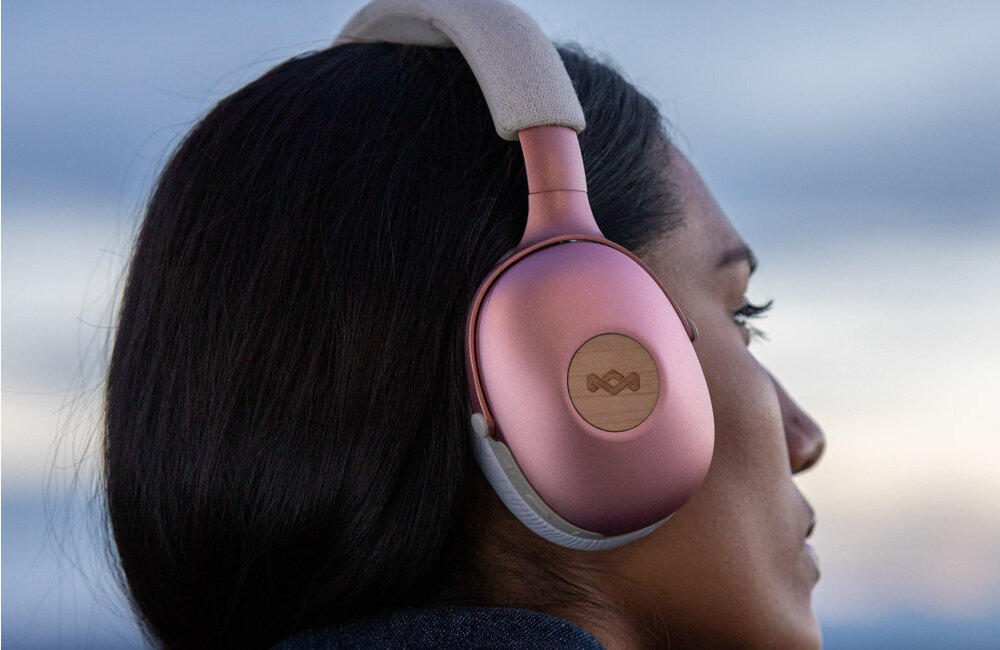 SŁUCHAWKI BLUETOOTH MARLEY POSITIVE VIBRATION XL NAUSZNE CZARNE regulacja głośności pasmo przenoszenia impedancja membrana dynamika