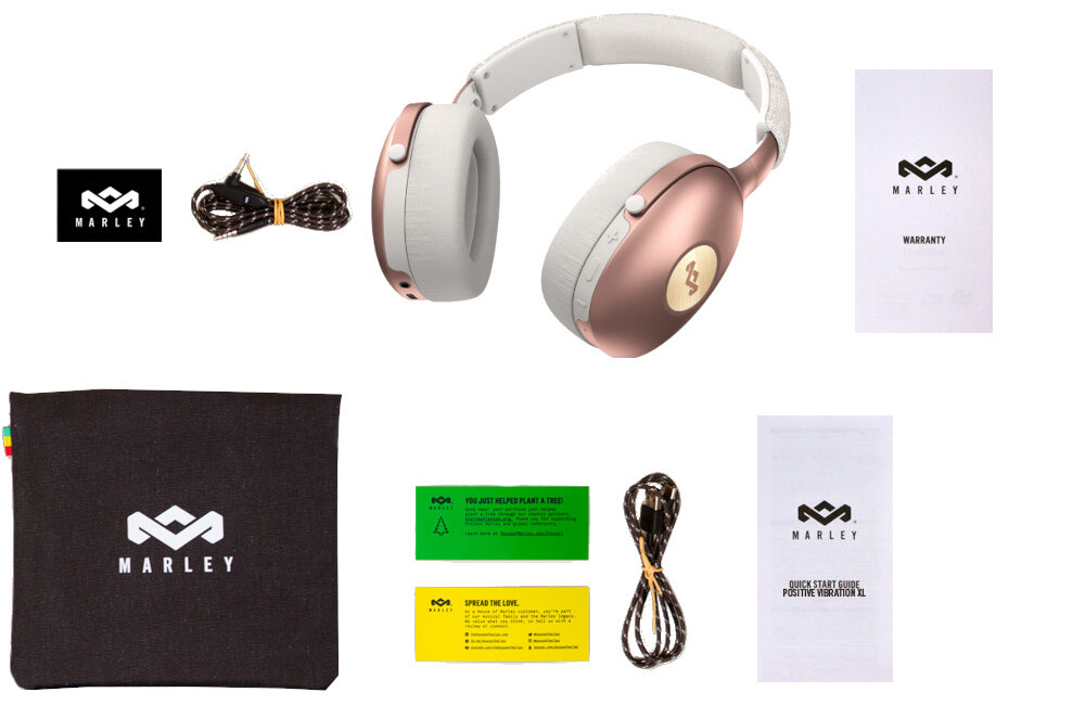 SŁUCHAWKI BLUETOOTH MARLEY POSITIVE VIBRATION XL NAUSZNE CZARNE