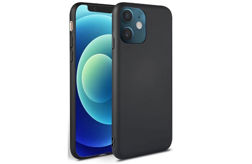 ETUI TECH-PROTECT AIRCON BLACK DO APPLE IPHONE 12 MINI wycięcie na przyciski USB odporny na wstrząsy