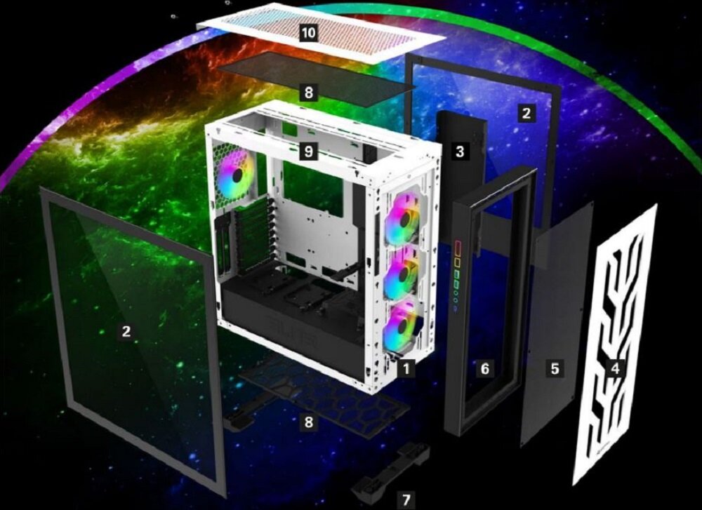 Obudowa SHARKOON Elite Shark CA300T - podswietlenie rgb