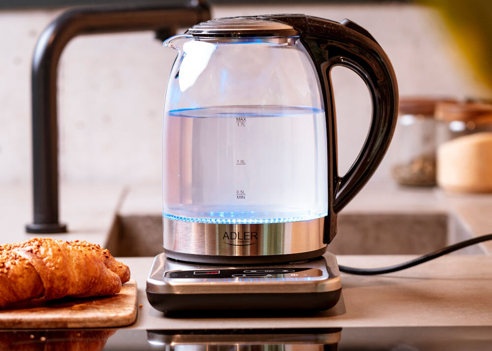 Czajnik ADLER AD 1293 regulacja temperatura uzytkowanie