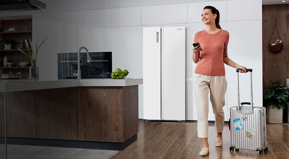 LODÓWKA HISENSE RS677N4AWF tryb wakacyjny ustawienie temperatury mniejsze zużycie energii