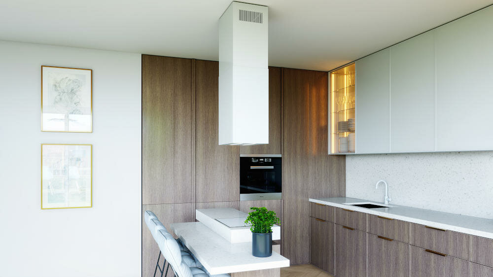 Werno-Isola-40-2-White okap prosty elegancki wygląd urządzenie wyciąg pochłaniacz