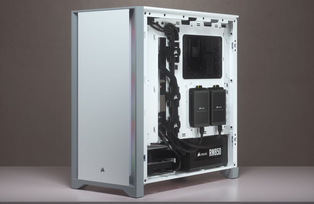 Obudowa CORSAIR 4000D TG White - stylowy design podświetlenie LED