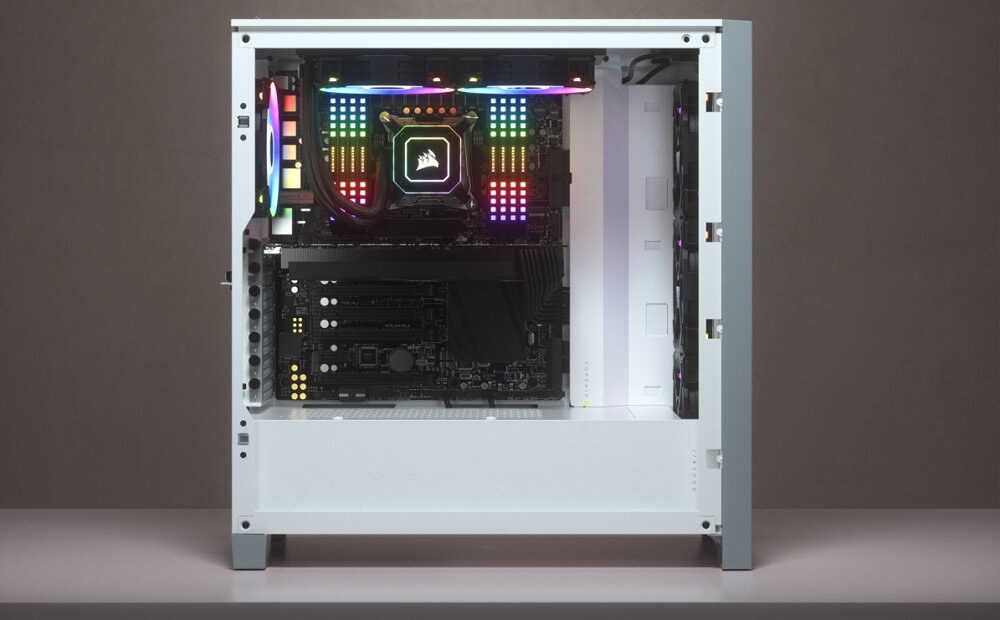 Obudowa CORSAIR 4000D TG White - Swoboda konficuracji wygoda dopasowanie