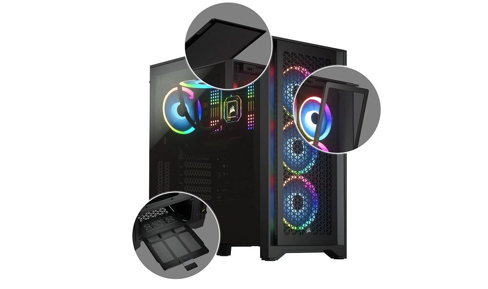 Obudowa CORSAIR 4000D TG Black Airflow - stylowy design podświetlenie LED