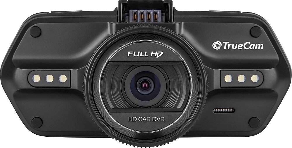 Wideorejestrator TRUECAM A5s obraz obiektyw droga samochód jazda film rozdzielczość ekran monaż led 