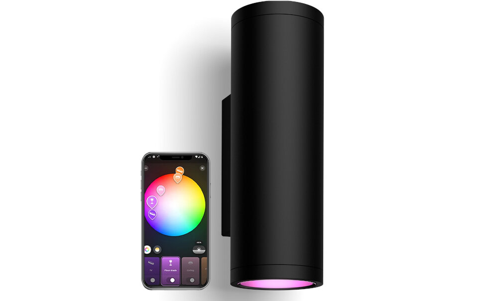 Oprawa zewnetrzna PHILIPS HUE Appear system inteligentnego oswietlenia sterowanie za pomoca smartfona lub tabletu aplikacja mobilna Philips Hue funkcje automatyzacji domowego oswietlenia powiadomienia alarmy