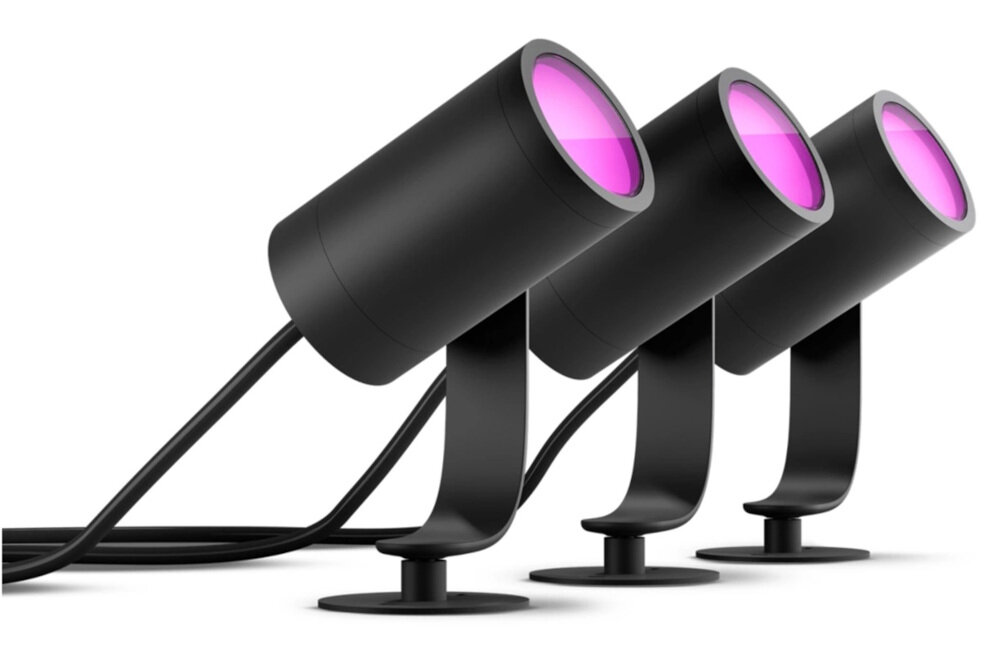 Reflektor punktowy PHILIPS HUE Lily 17414-30-P7 3 sztuki technologia LED niskie zuzycie energii moc 8 W zywotnosc do 25000 godzin