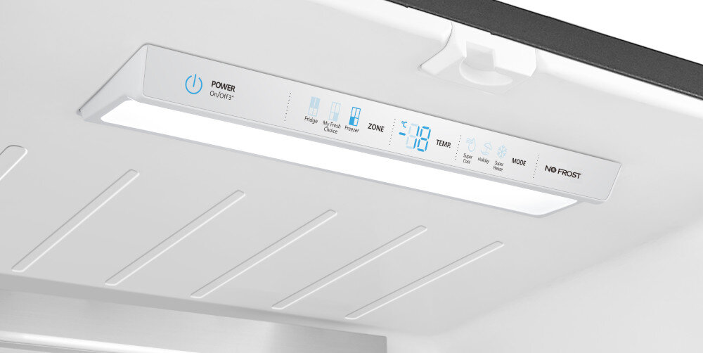 LODÓWKA HISENSE RQ563N4GB1 sterowanie elektroniczne panel ustawienia funkcje kostki lodu mrożenie woda dyspenser