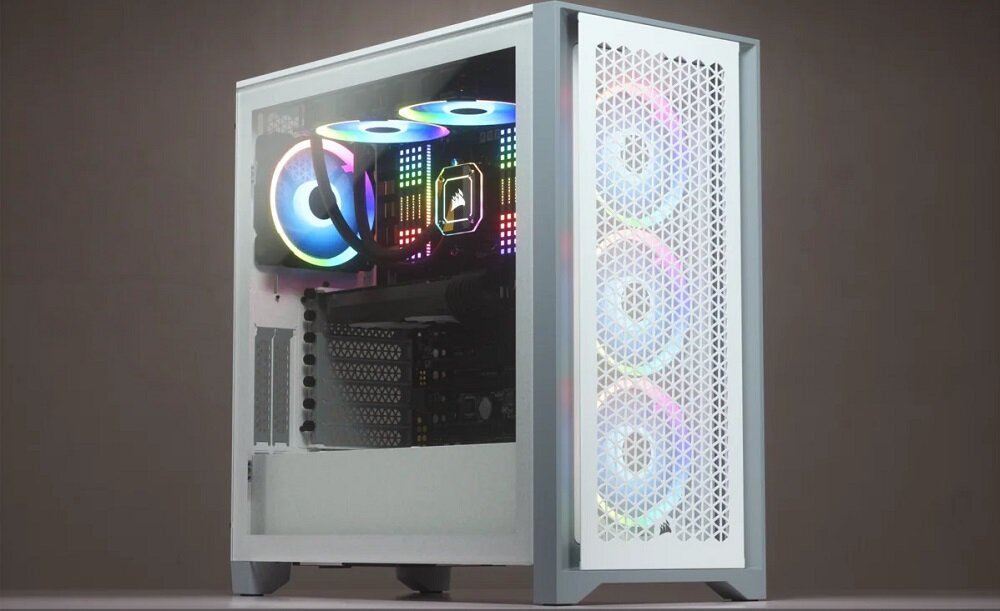 Obudowa CORSAIR 4000D TG White - opis wygląd ogólny wentylatory certyfikowane materiały