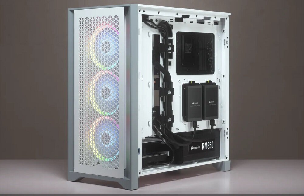 Obudowa CORSAIR 4000D TG White - stylowy design podświetlenie LED