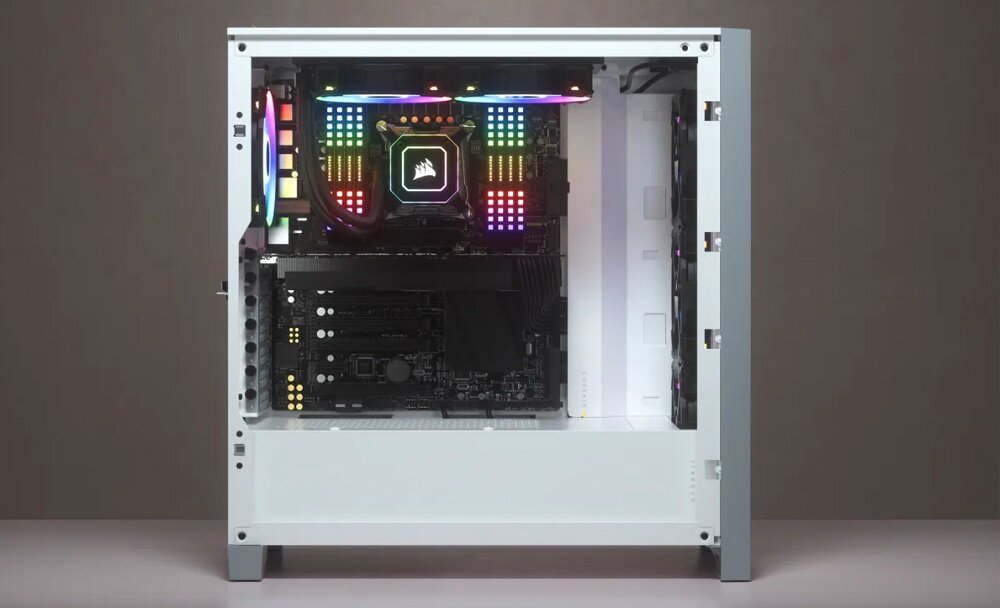 Obudowa CORSAIR 4000D TG White - Swoboda konficuracji wygoda dopasowanie