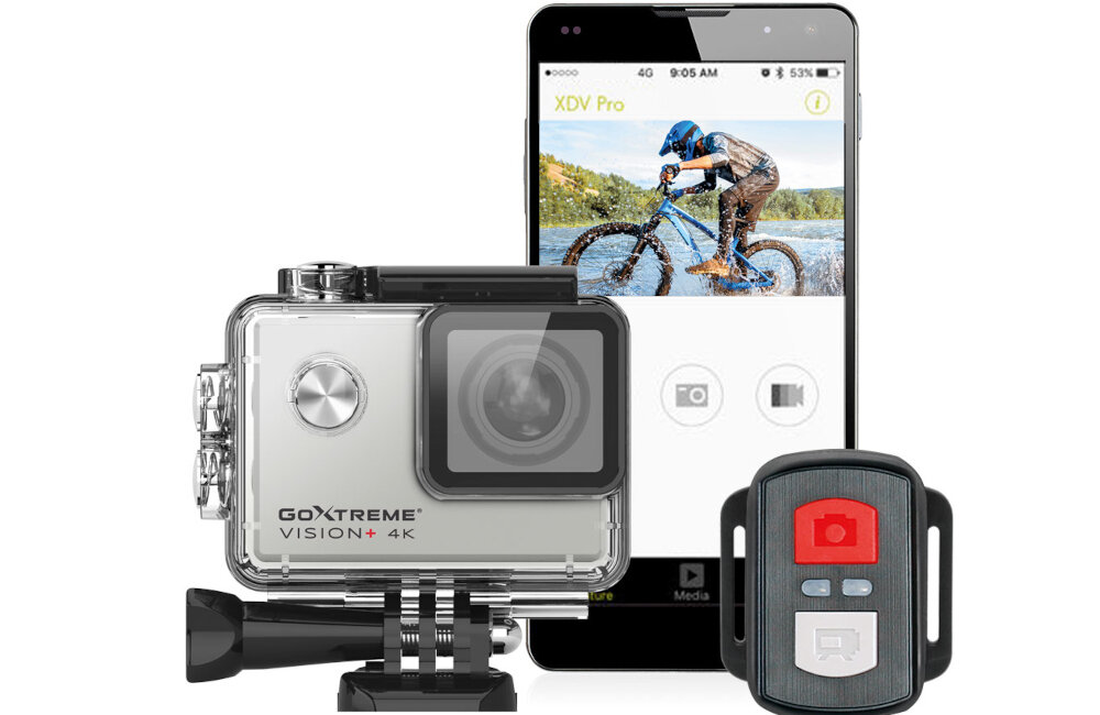 Kamera sportowa GOXTREME Vision+ dynamiczne zdjęcia nagrywanie filmów