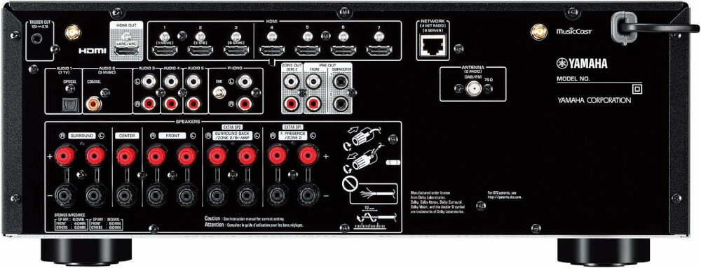 Zestaw stereo YAMAHA RX-V6A + ELAC F6.2 - konstrukcja