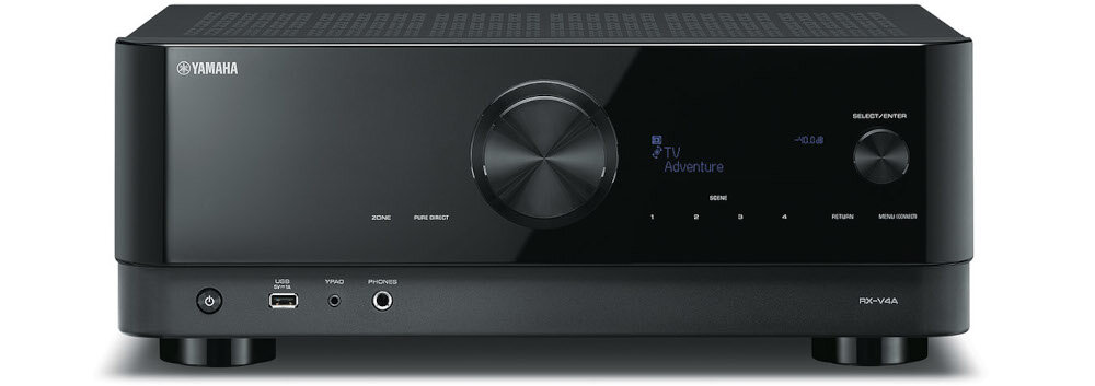 Zestaw stereo YAMAHA RX-V4A + YAMAHA NS-555 + NS-C444 + WX-021  - konstrukcja