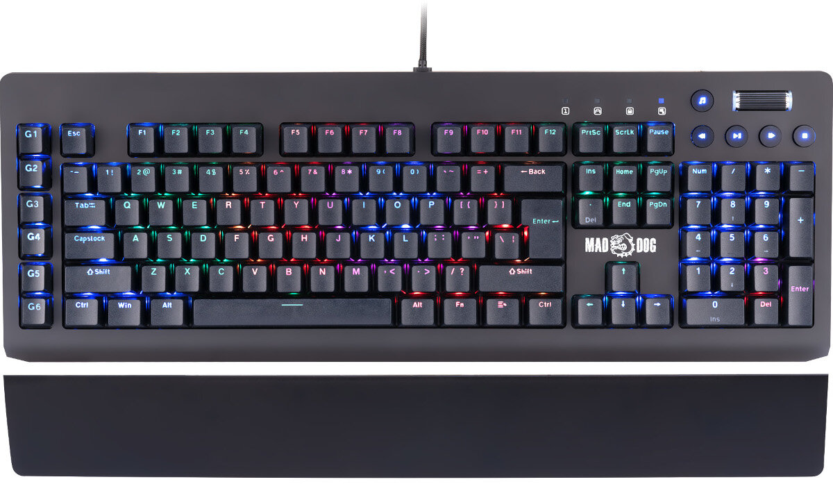 Klawiatura MAD DOG GK950 BLUE Kailh RGB wyglad