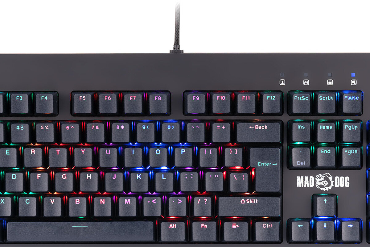 Klawiatura MAD DOG GK950 BLUE Kailh RGB przewod oplot