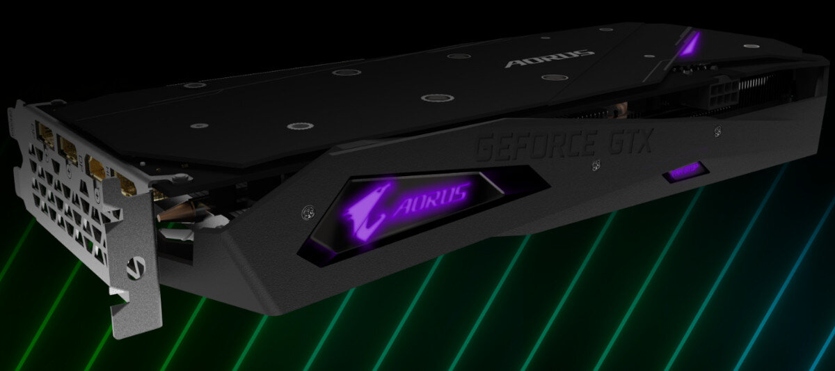 Karta graficzna GIGABYTE GeForce GTX 1660 Super Aorus 6GB oprogramowanie regulacja podświetlenie RGB