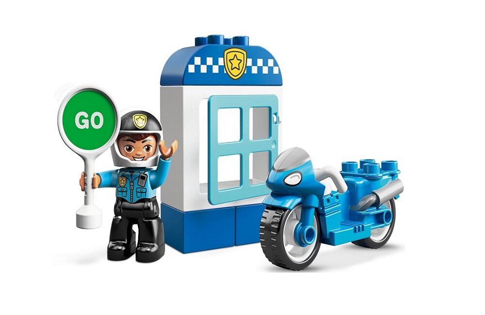 LEGO Duplo Motocykl policyjny 10900 kreatywna zabawa prawidłowy rozwój merytoryczny dziecka klocki dla najmłodszych