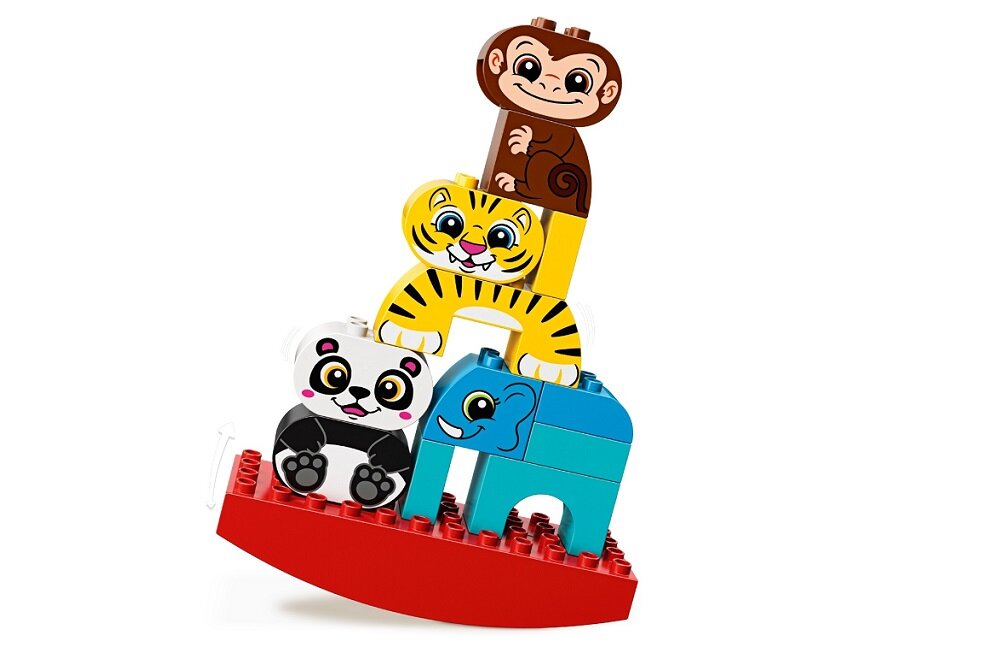 LEGO Duplo Moje pierwsze zwierzątka na równoważni 10884 Kreatywna zabawa prawidłowy rozwój merytoryczny dziecka klocki 15 elementów