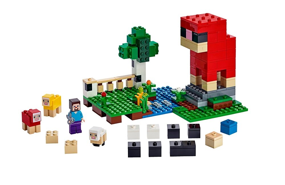 LEGO Minecraft Hodowla owiec 21153 kreatywna zabawa klocki rozwój dziecka 260 elementów