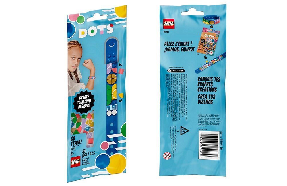 LEGO Dots Bransoletka sportowa 41911 Możliwość łączenia z innymi zestawami