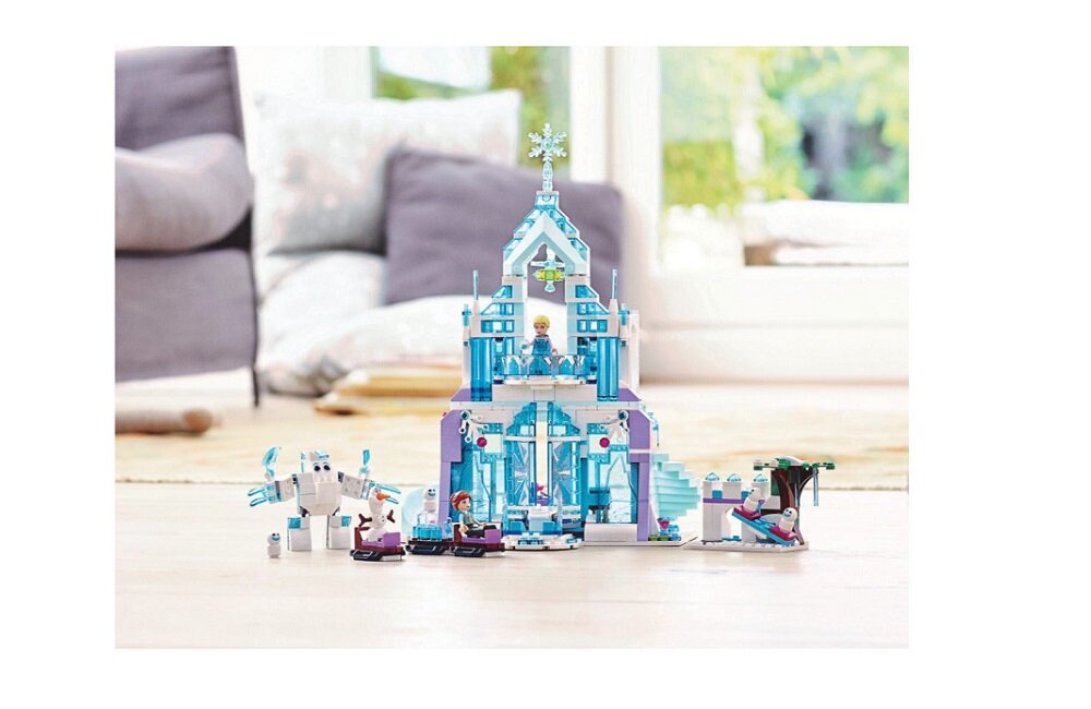 LEGO Disney Magiczny lodowy pałac Elsy 43172 klocki Wielki pałac most samochody
