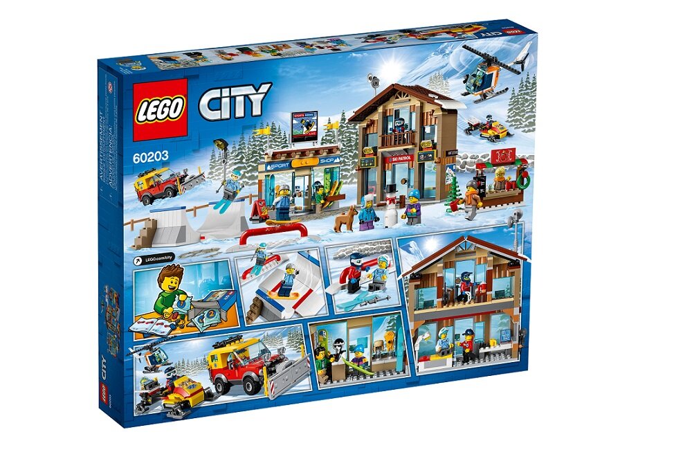 LEGO City Kurort narciarski 60203 baza służb ratunkowych stoisko ze słodyczami snowpark
