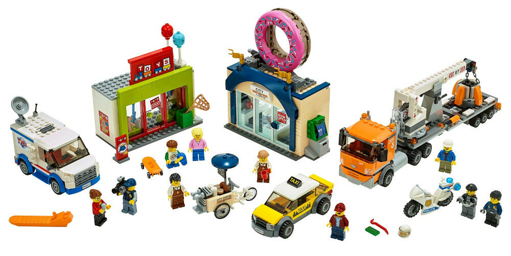 LEGO City Otwarcie sklepu z pączkami 60233 wyglad front