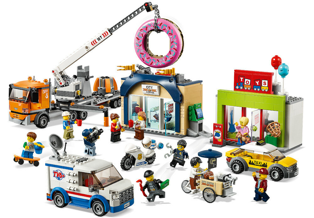 LEGO City Otwarcie sklepu z pączkami 60233 akcesoria