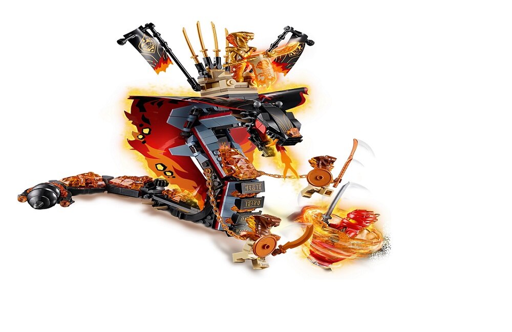 LEGO Ninjago Ognisty kieł 70674 kreatywna zabawa prawidłowy rozwój merytoryczny dziecka klocki figurki minifigurki klasyczna gra wielogodzinna zabawa niewielkie